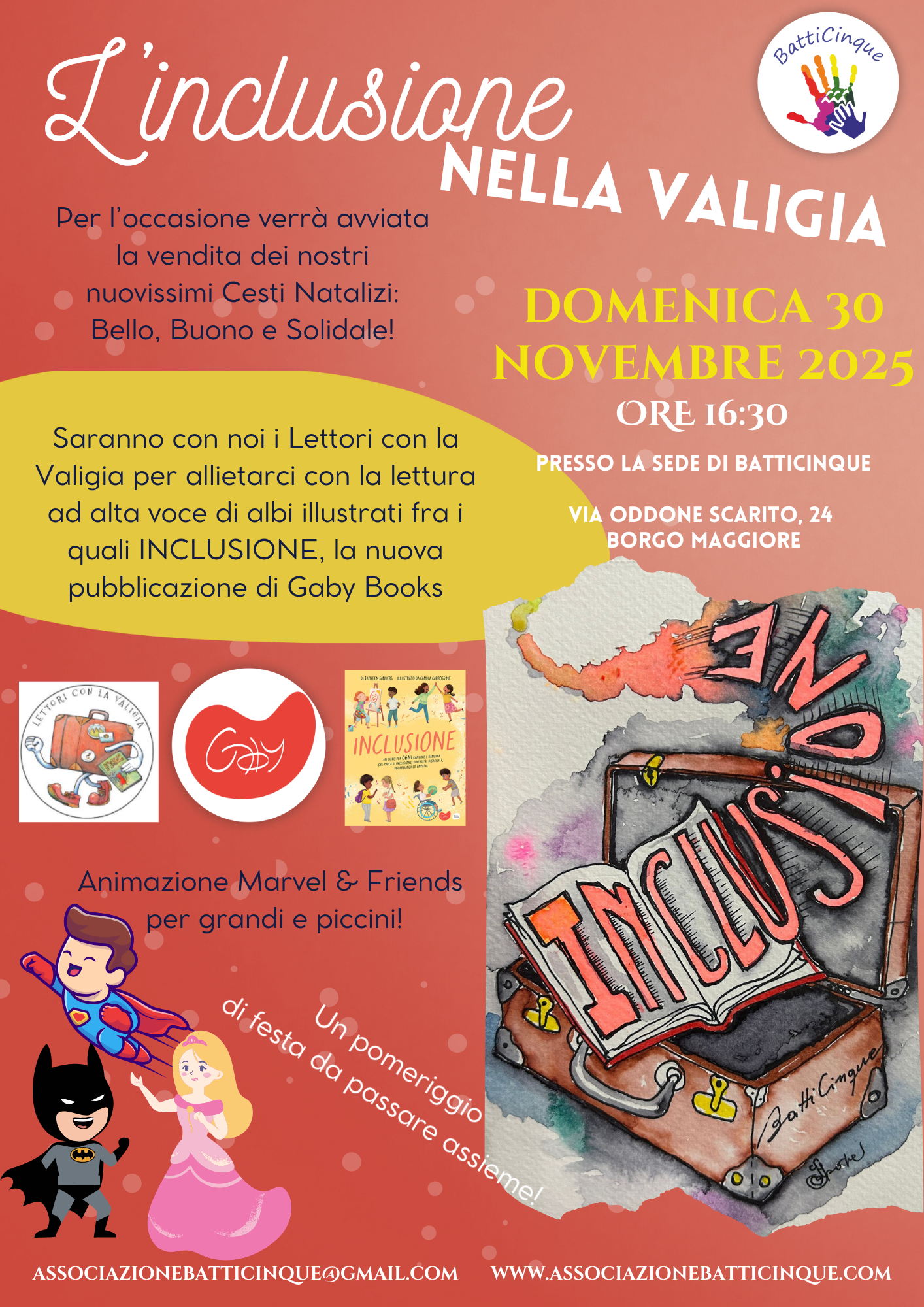 volantino per evento inclusione valigia